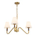 Alora Canada - Three Light Chandelier - Sloan - Brushed Gold/White Linen- Union Lighting Luminaires Decor