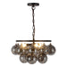 Alora Canada - Three Light Chandelier - Faye - Matte Black/Smoked Solid Glass- Union Lighting Luminaires Decor