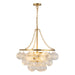 Alora Canada - Six Light Chandelier - Faye - Brushed Gold/Clear Ribbed Glass- Union Lighting Luminaires Decor