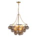 Alora Canada - Six Light Chandelier - Faye - Brushed Gold/Smoked Glass- Union Lighting Luminaires Decor