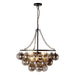 Alora Canada - Six Light Chandelier - Faye - Matte Black/Smoked Solid Glass- Union Lighting Luminaires Decor