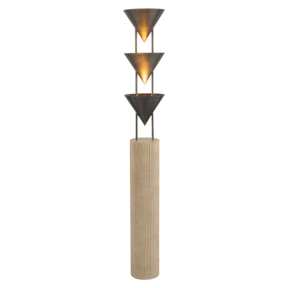 Alora Canada - Three Light Floor Lamp - Versus - Aged Steel- Union Lighting Luminaires Decor