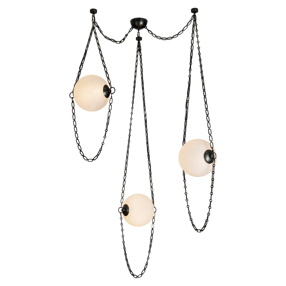 Alora Canada - LED Chandelier - Petra - Urban Bronze/Cloud Glass- Union Lighting Luminaires Decor