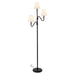 Alora Canada - Three Light Floor Lamp - Sloan - Matte Black/White Linen- Union Lighting Luminaires Decor