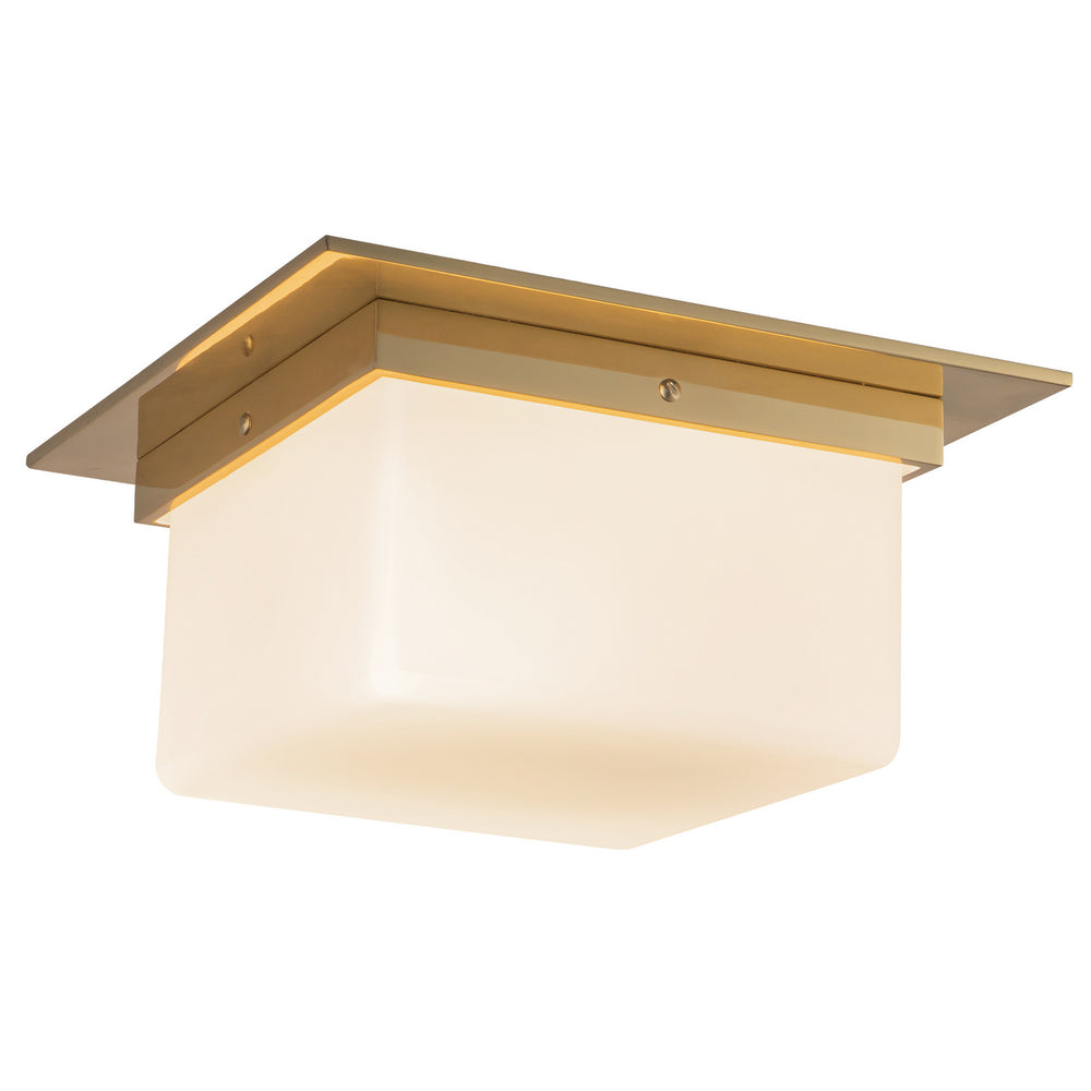 Alora Canada - Two Light Flush Mount - Mineral - Patina Brass/Opal Glass- Union Lighting Luminaires Decor