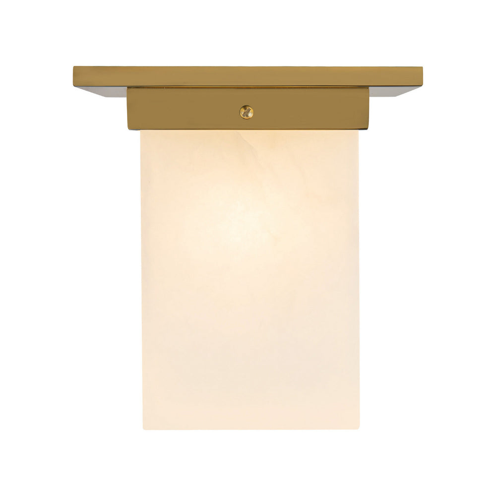 Alora Canada - One Light Flush Mount - Mineral - Patina Brass/Alabaster- Union Lighting Luminaires Decor