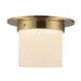 Alora Canada - One Light Flush Mount - Mineral - Patina Brass/Alabaster- Union Lighting Luminaires Decor