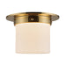 Alora Canada - One Light Flush Mount - Mineral - Patina Brass/Opal Glass- Union Lighting Luminaires Decor