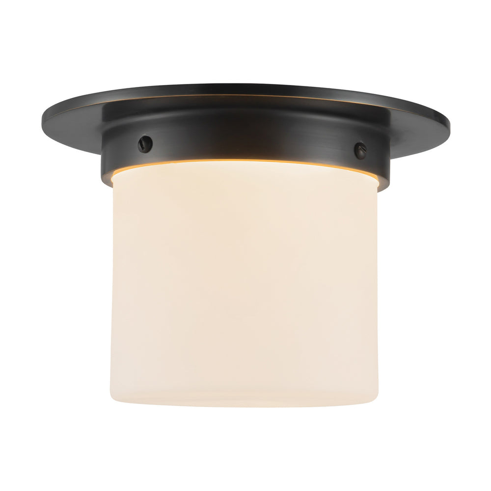 Alora Canada - One Light Flush Mount - Mineral - Urban Bronze/Matte Opal Glass- Union Lighting Luminaires Decor