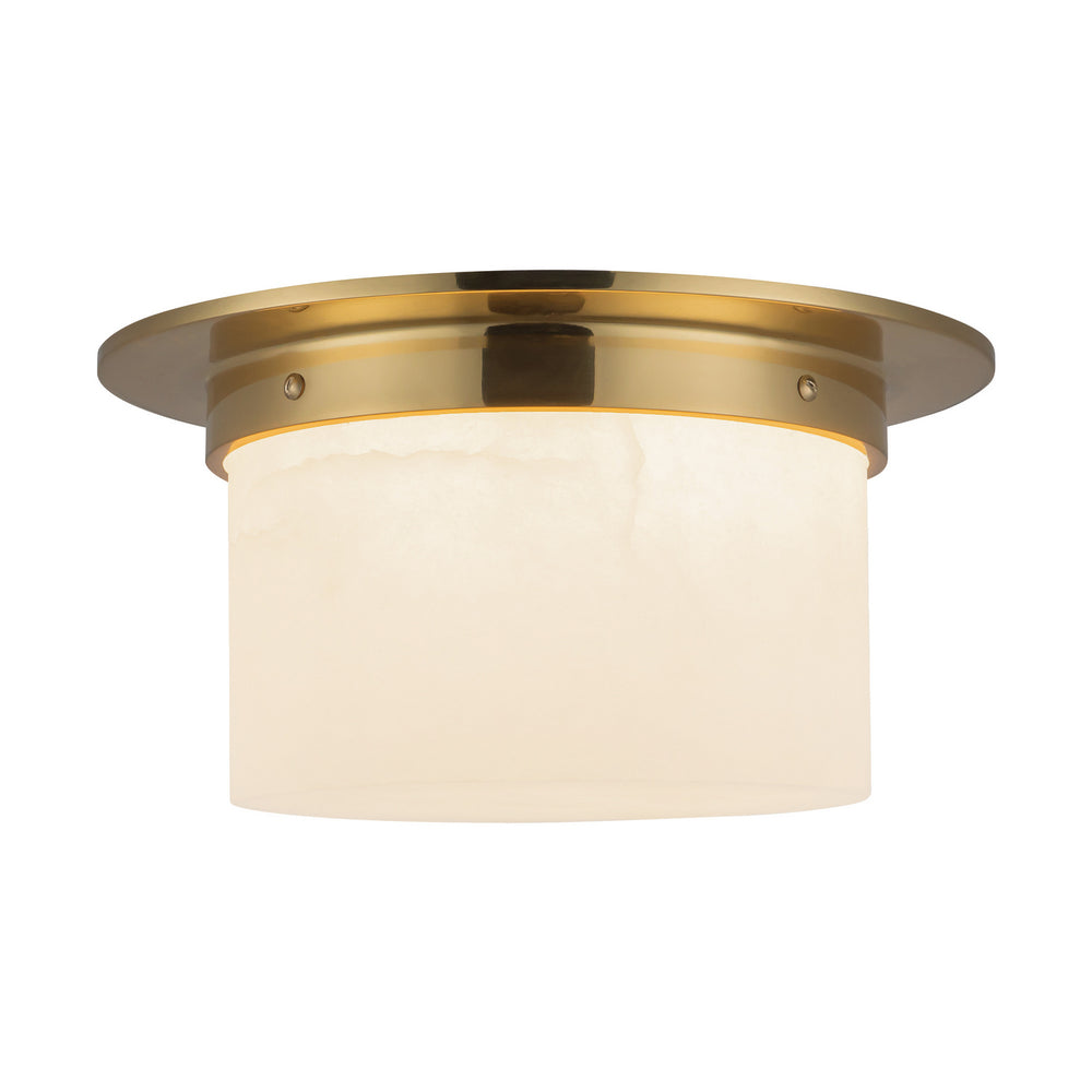 Alora Canada - Two Light Flush Mount - Mineral - Patina Brass/Alabaster- Union Lighting Luminaires Decor