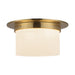 Alora Canada - Two Light Flush Mount - Mineral - Patina Brass/Alabaster- Union Lighting Luminaires Decor