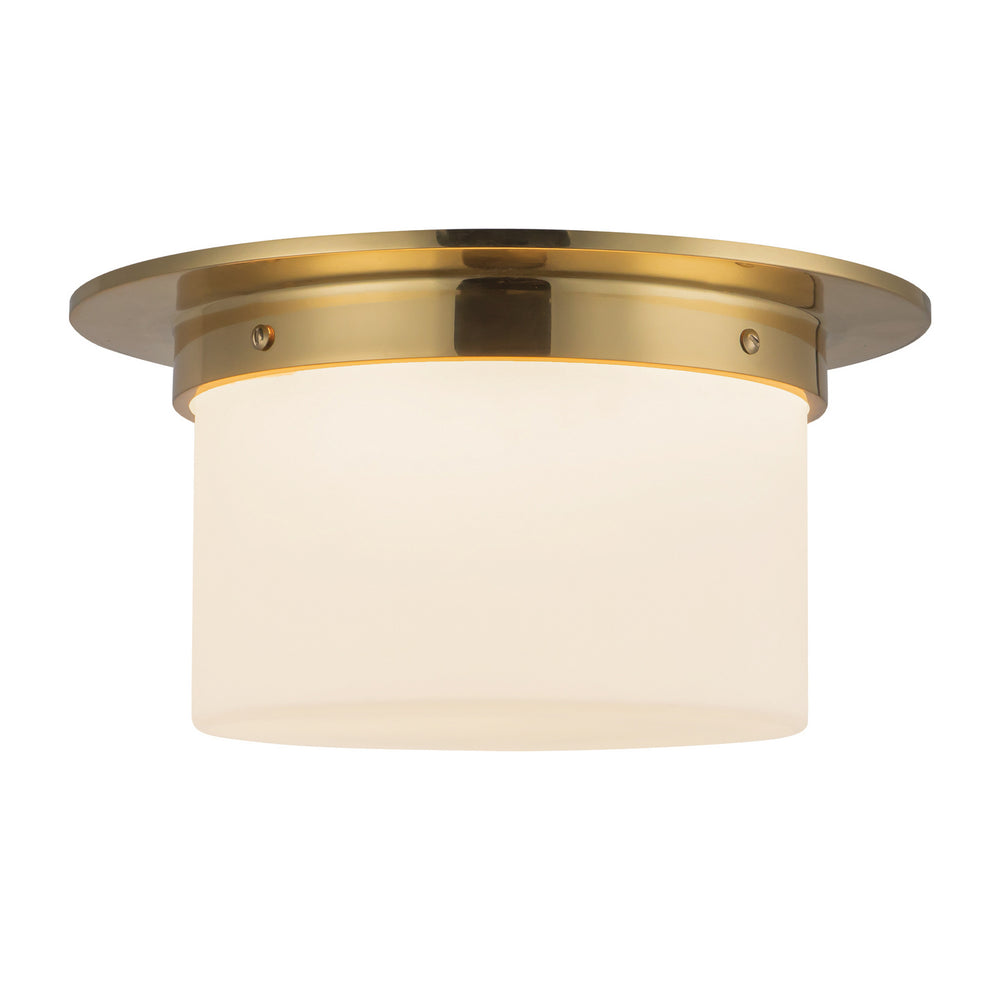 Alora Canada - Two Light Flush Mount - Mineral - Patina Brass/Opal Glass- Union Lighting Luminaires Decor