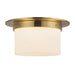 Alora Canada - Two Light Flush Mount - Mineral - Patina Brass/Opal Glass- Union Lighting Luminaires Decor