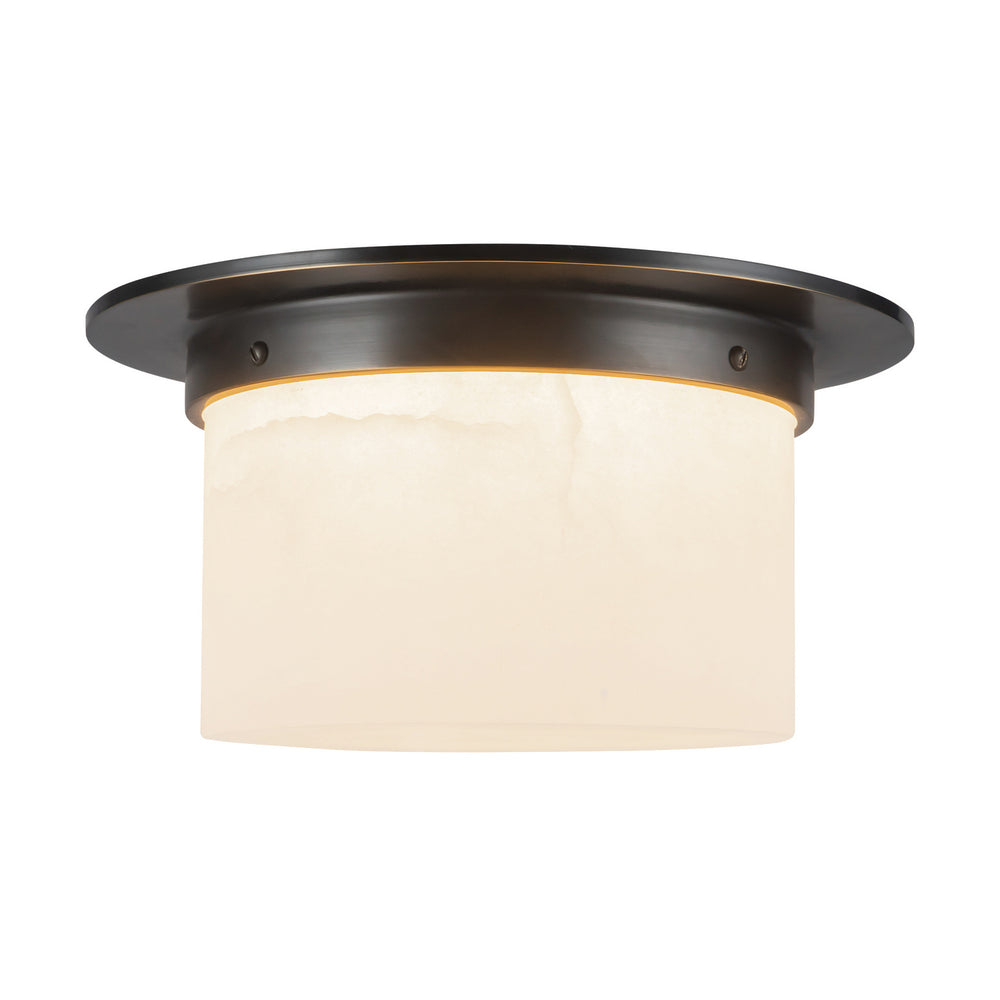 Alora Canada - Two Light Flush Mount - Mineral - Urban Bronze/Alabaster- Union Lighting Luminaires Decor