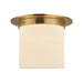 Alora Canada - One Light Flush Mount - Mineral - Patina Brass/Alabaster- Union Lighting Luminaires Decor