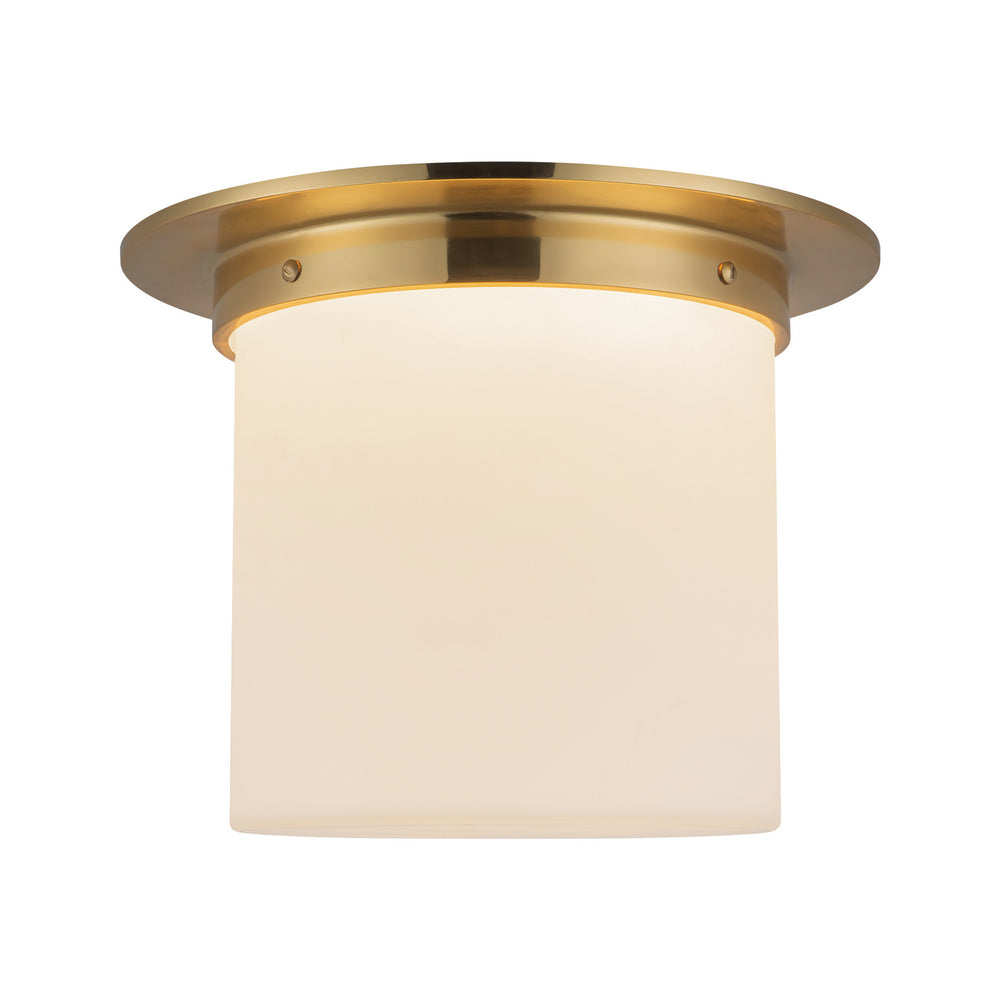 Alora Canada - One Light Flush Mount - Mineral - Patina Brass/Opal Glass- Union Lighting Luminaires Decor