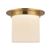 Alora Canada - One Light Flush Mount - Mineral - Patina Brass/Opal Glass- Union Lighting Luminaires Decor