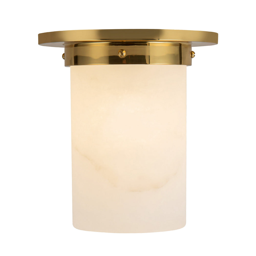 Alora Canada - One Light Flush Mount - Mineral - Patina Brass/Alabaster- Union Lighting Luminaires Decor