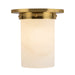 Alora Canada - One Light Flush Mount - Mineral - Patina Brass/Alabaster- Union Lighting Luminaires Decor