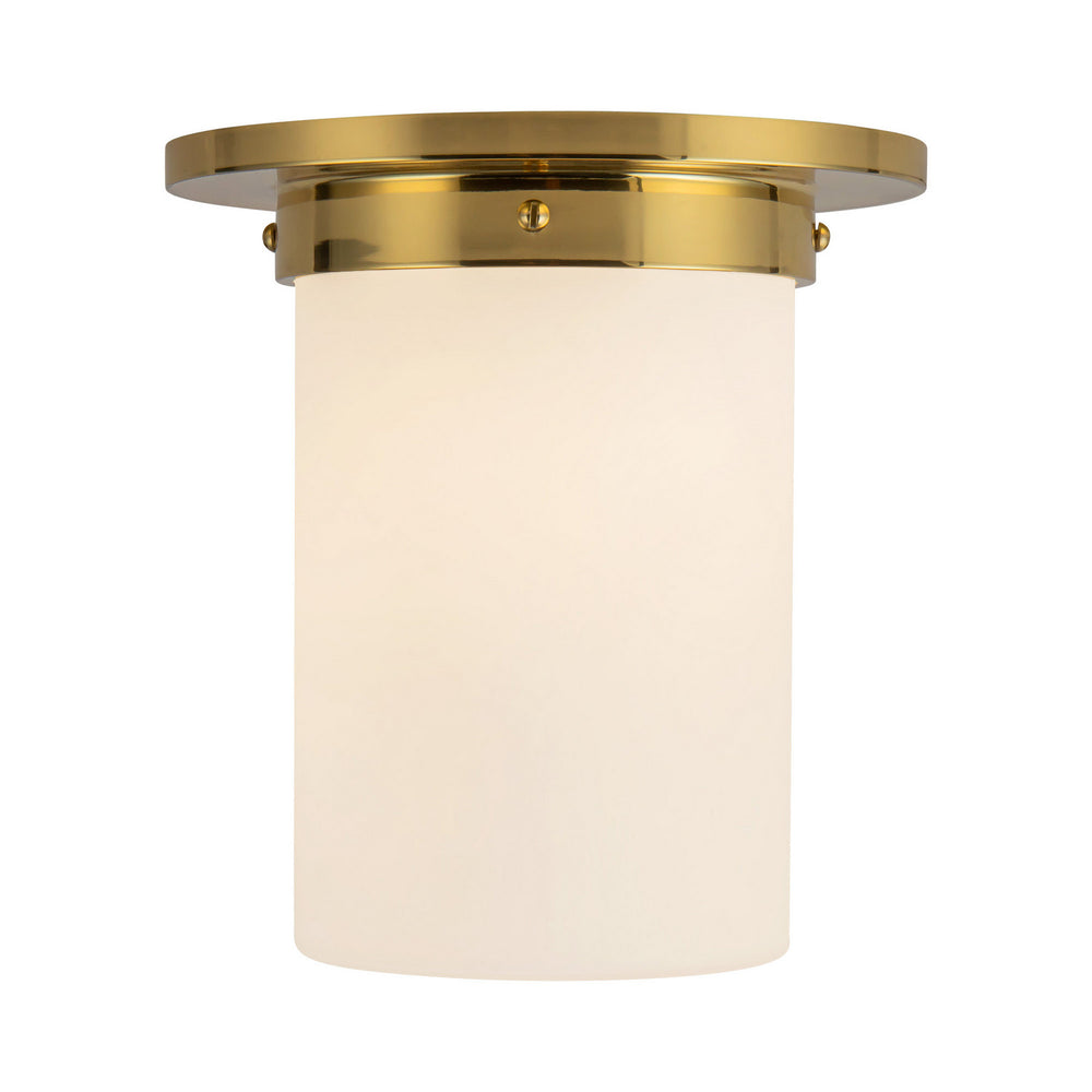 Alora Canada - One Light Flush Mount - Mineral - Patina Brass/Opal Glass- Union Lighting Luminaires Decor