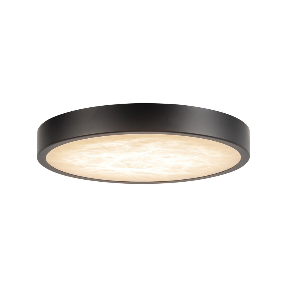 Alora Canada - LED Flush Mount - Evelyn - Matte Black/Alabaster- Union Lighting Luminaires Decor