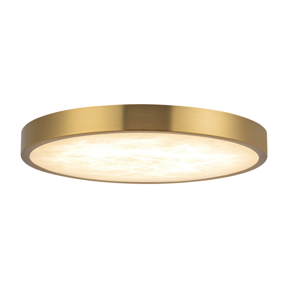 Alora Canada - LED Flush Mount - Evelyn - Brushed Gold/Alabaster- Union Lighting Luminaires Decor