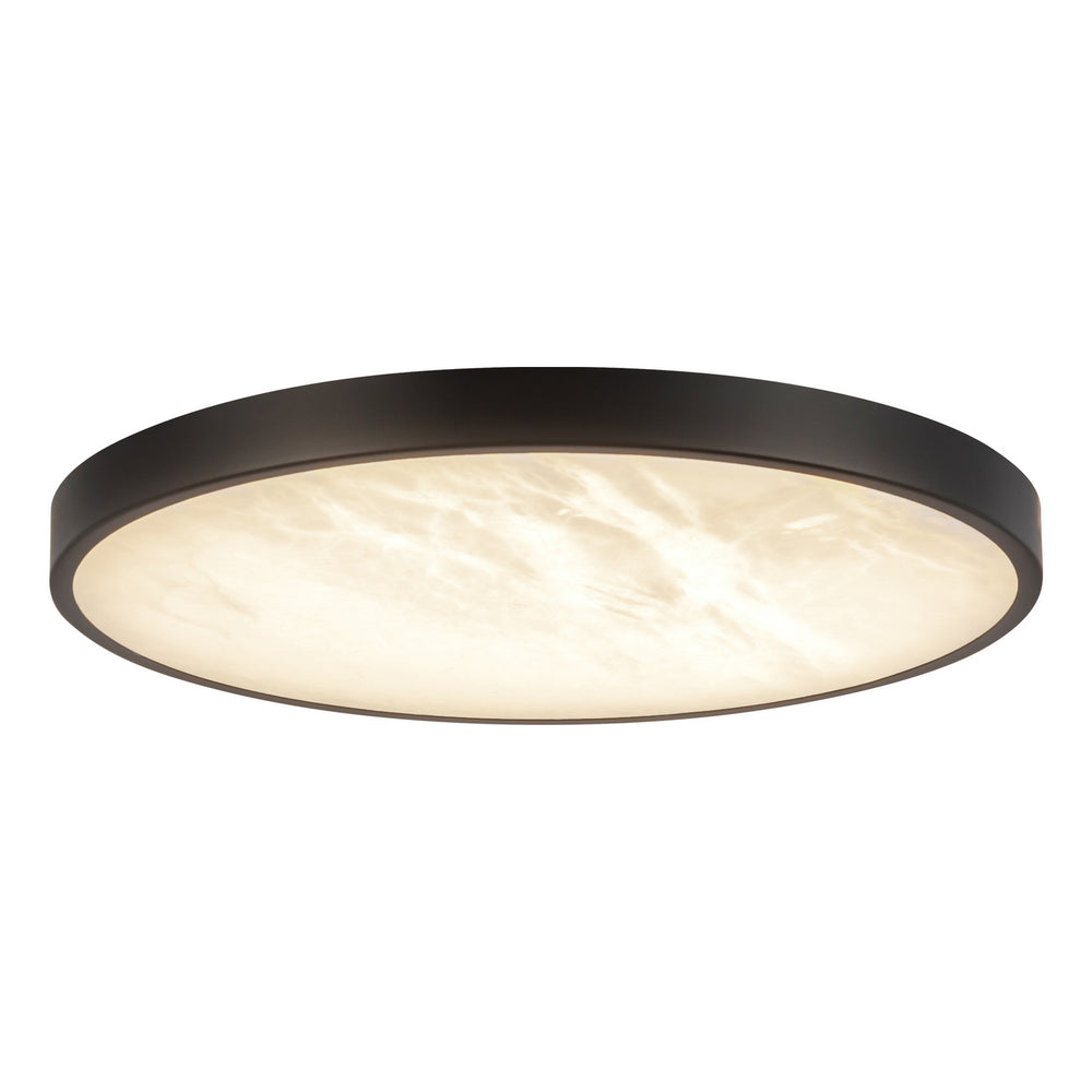 Alora Canada - LED Flush Mount - Evelyn - Matte Black/Alabaster- Union Lighting Luminaires Decor