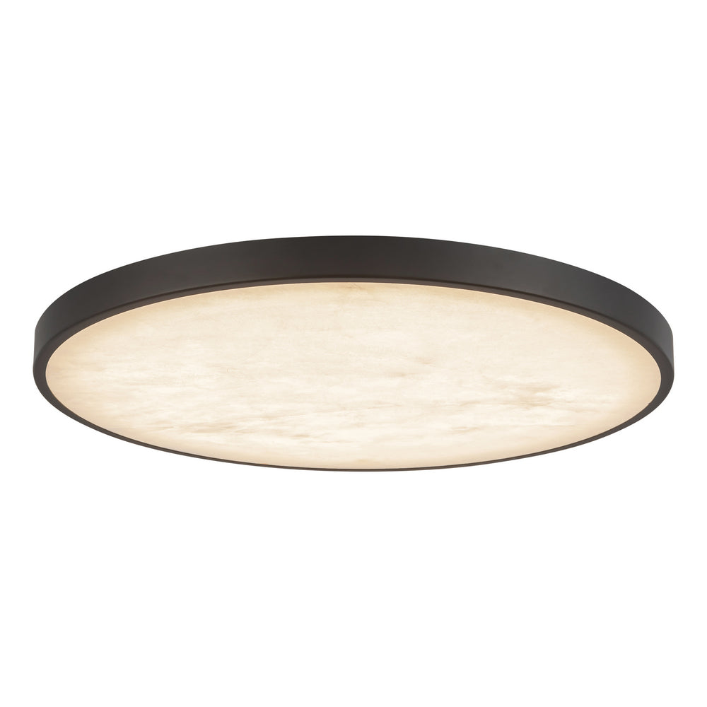 Alora Canada - LED Flush Mount - Evelyn - Matte Black/Alabaster- Union Lighting Luminaires Decor
