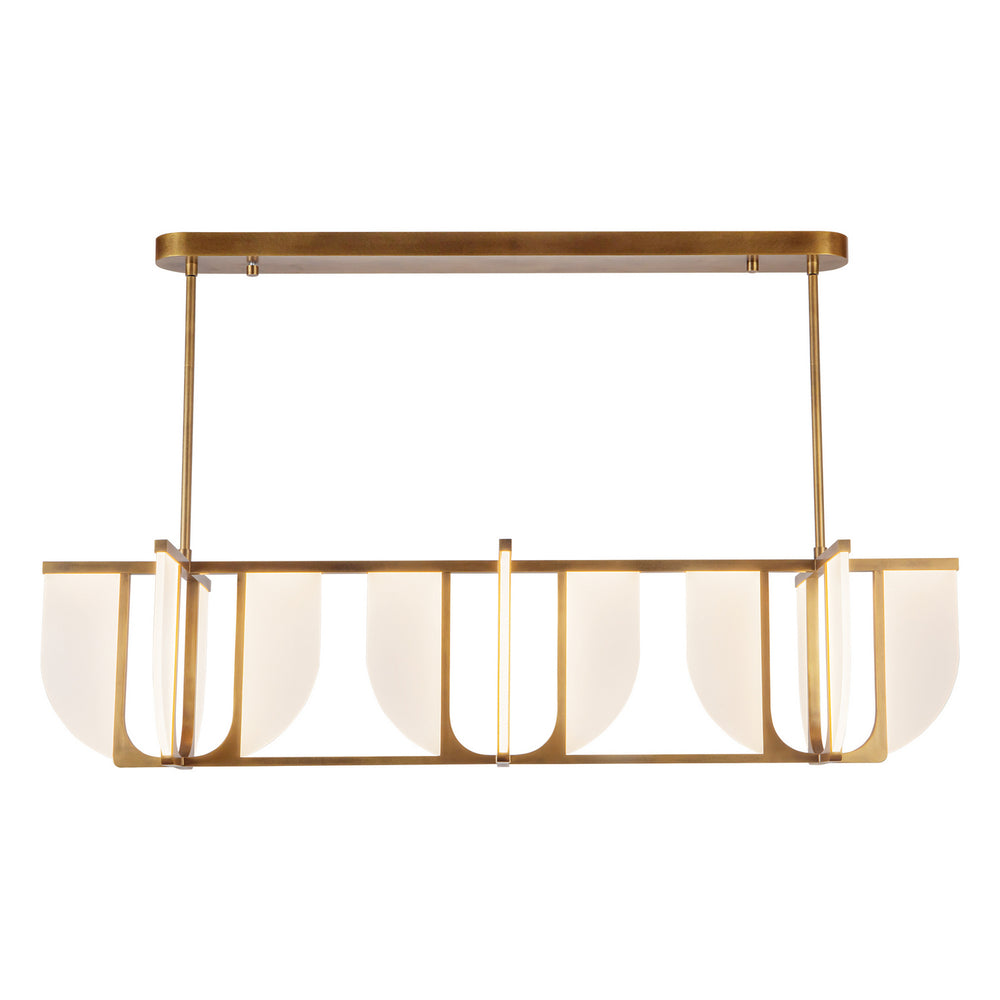 Alora Canada - LED Linear Pendant - Anders - Vintage Brass- Union Lighting Luminaires Decor