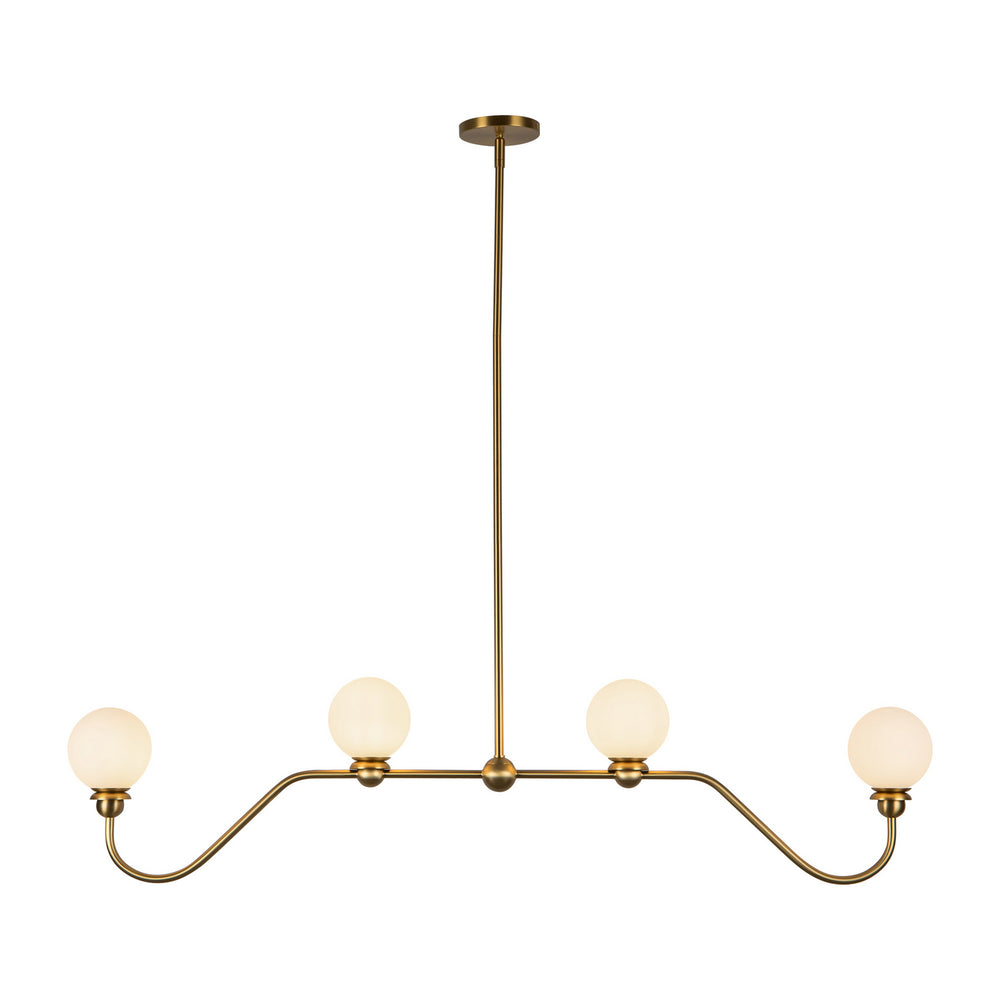 Alora Canada - Four Light Linear Pendant - Beckett - Brushed Gold- Union Lighting Luminaires Decor