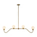 Alora Canada - Four Light Linear Pendant - Beckett - Brushed Gold- Union Lighting Luminaires Decor