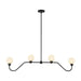 Alora Canada - Four Light Linear Pendant - Beckett - Matte Black- Union Lighting Luminaires Decor