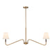 Alora Canada - Two Light Linear Pendant - Sloan - Brushed Gold/White Linen- Union Lighting Luminaires Decor