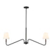 Alora Canada - Two Light Linear Pendant - Sloan - Matte Black/White Linen- Union Lighting Luminaires Decor