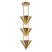 Alora Canada - Three Light Pendant - Versus - Patina Brass- Union Lighting Luminaires Decor