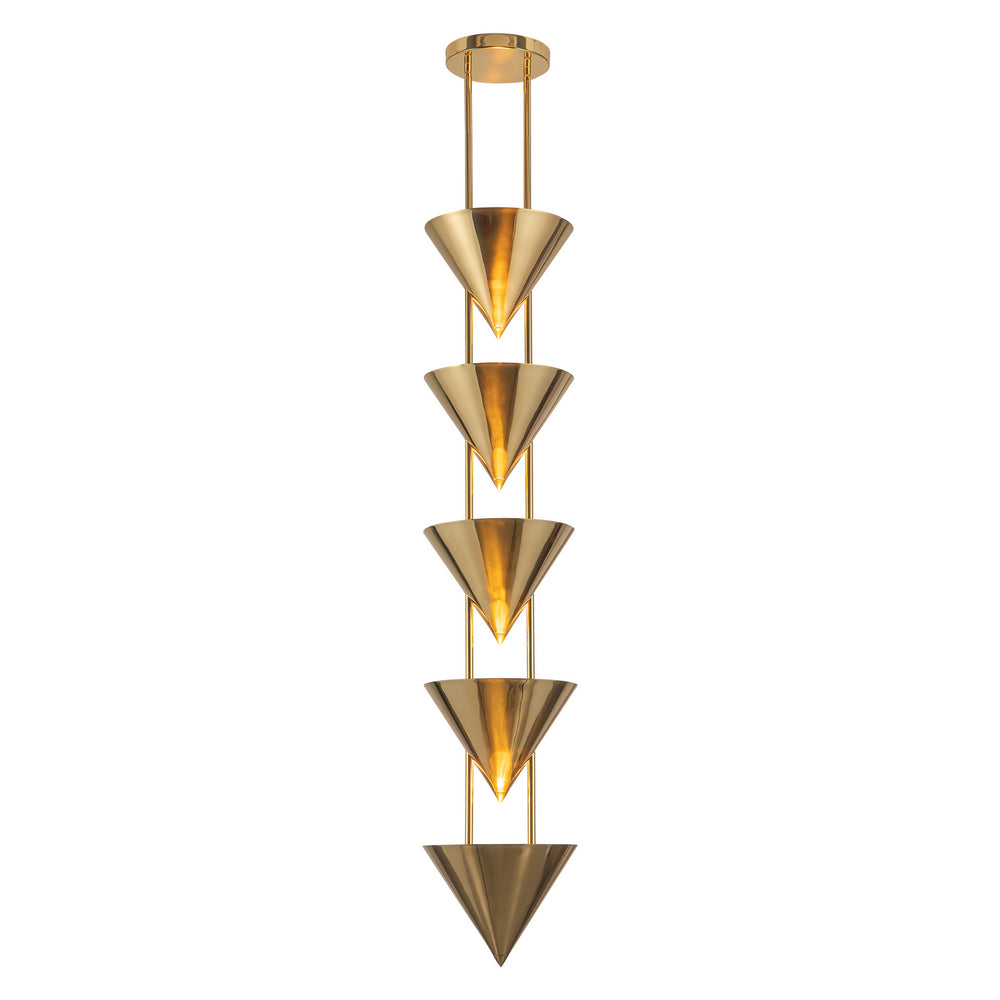 Alora Canada - Five Light Pendant - Versus - Patina Brass- Union Lighting Luminaires Decor