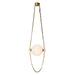 Alora Canada - LED Pendant - Petra - Vintage Brass/Cloud Glass- Union Lighting Luminaires Decor