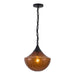 Alora Canada - One Light Pendant - Farrah - Matte Black/Amber- Union Lighting Luminaires Decor