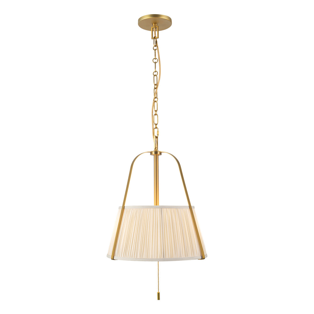 Alora Canada - Two Light Pendant - Scout - Brushed Gold/White Linen- Union Lighting Luminaires Decor