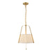 Alora Canada - Two Light Pendant - Scout - Brushed Gold/White Linen- Union Lighting Luminaires Decor