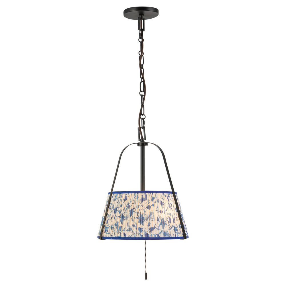 Alora Canada - Two Light Pendant - Scout - Matte Black/Blue Linen- Union Lighting Luminaires Decor