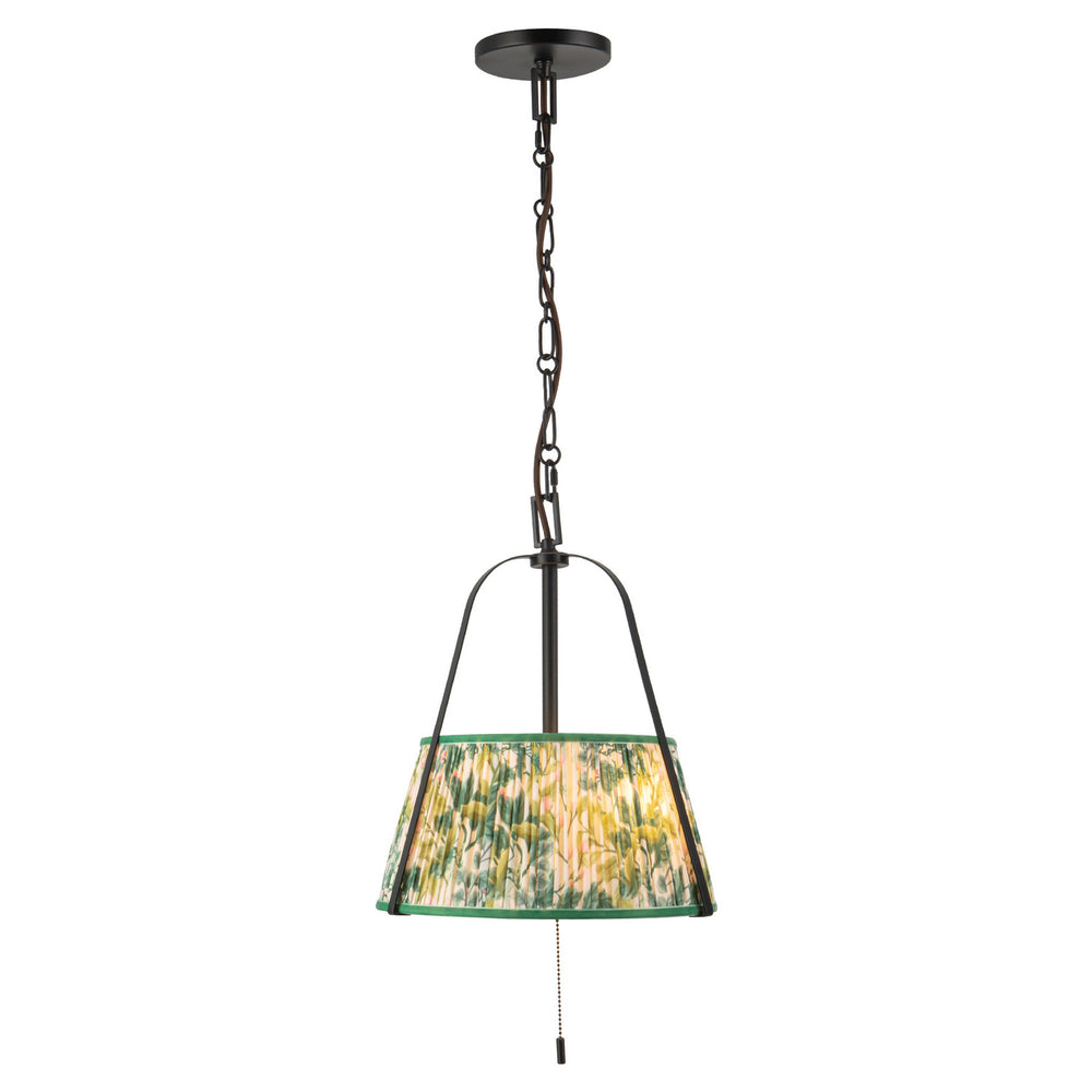 Alora Canada - Two Light Pendant - Scout - Matte Black/Green Linen- Union Lighting Luminaires Decor