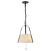 Alora Canada - Two Light Pendant - Scout - Matte Black/White Linen- Union Lighting Luminaires Decor