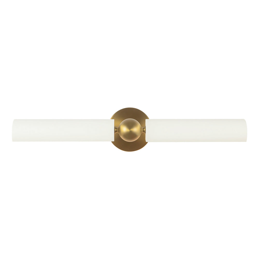 Alora Canada - Two Light Picture Light - Cole - Brushed Gold/White- Union Lighting Luminaires Decor