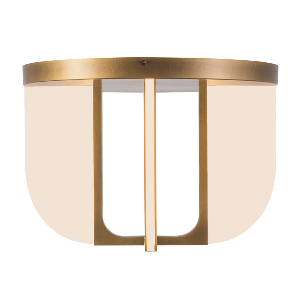 Alora Canada - LED Semi-Flush Mount - Anders - Vintage Brass- Union Lighting Luminaires Decor