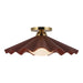 Alora Canada - One Light Semi-Flush Mount - Furrow - Burgundy- Union Lighting Luminaires Decor
