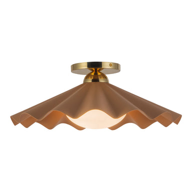 Alora Canada - One Light Semi-Flush Mount - Furrow - Peach- Union Lighting Luminaires Decor
