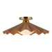 Alora Canada - One Light Semi-Flush Mount - Furrow - Peach- Union Lighting Luminaires Decor