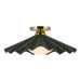 Alora Canada - One Light Semi-Flush Mount - Furrow - Pine Green- Union Lighting Luminaires Decor