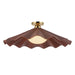 Alora Canada - One Light Semi-Flush Mount - Furrow - Burgundy- Union Lighting Luminaires Decor